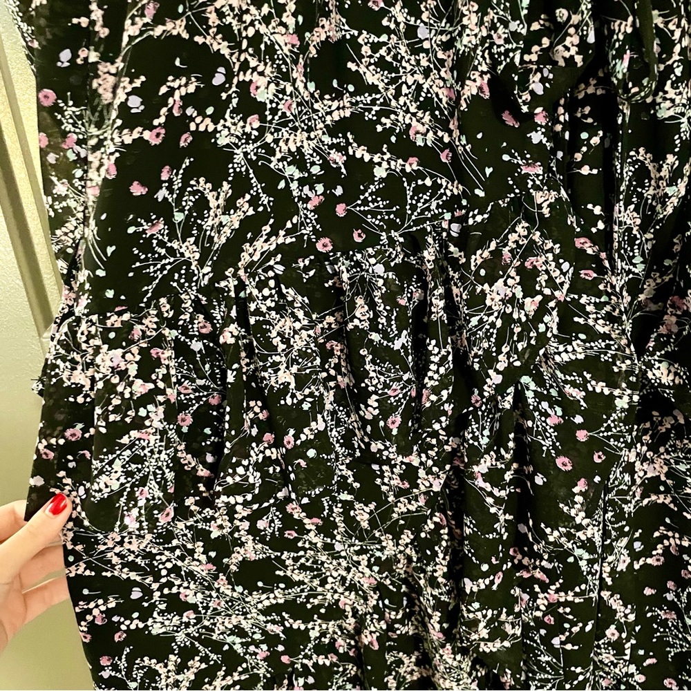 Anthropologie Lea & Viola Floral Wrap Midi Dress - Picture 8 of 8